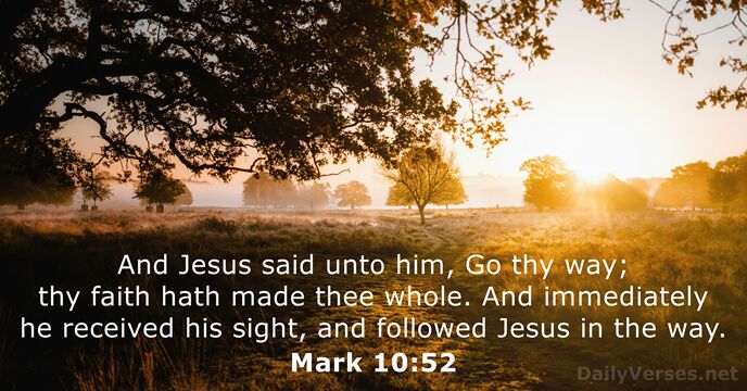 Mark 10:52