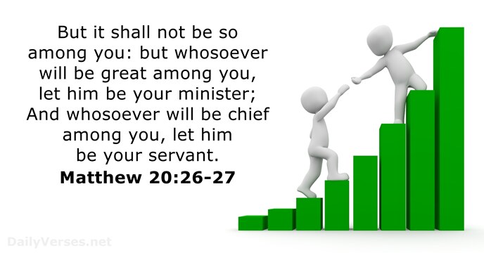 But it shall not be so among you: but whosoever will be… Matthew 20:26-27