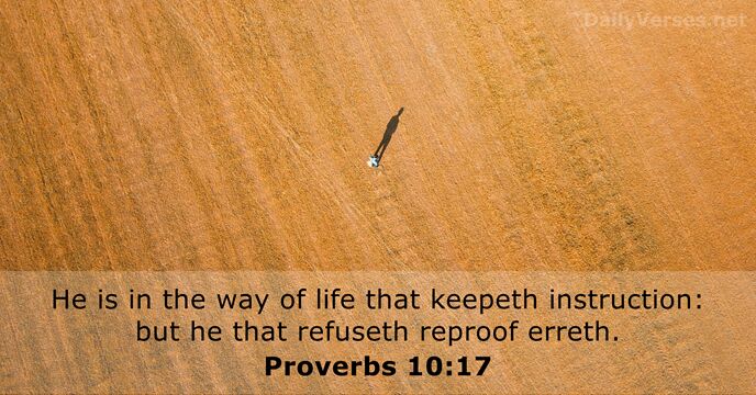 Proverbs 10 17 Bible Verse KJV DailyVerses