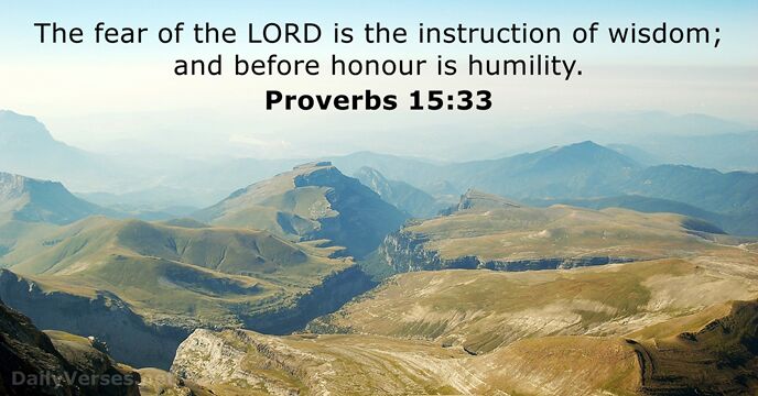 Proverbs 15:33