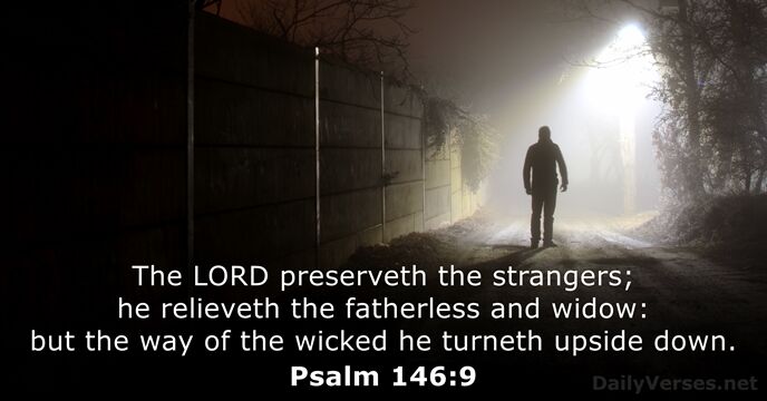 The LORD preserveth the strangers; he relieveth the fatherless and widow: but… Psalm 146:9