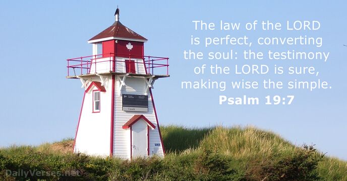 The law of the LORD is perfect, converting the soul: the testimony… Psalm 19:7