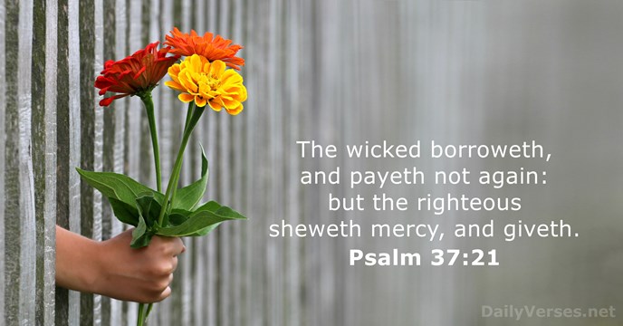 Psalm 37 21 22