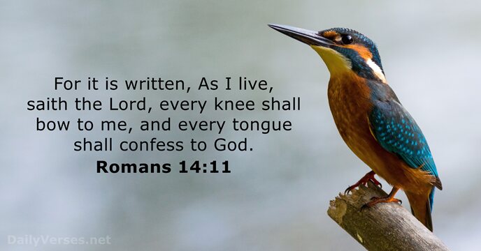 For it is written, As I live, saith the Lord, every knee… Romans 14:11
