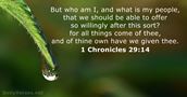 1 Chronicles 29:14