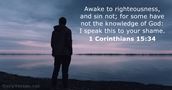1 Corinthians 15:34