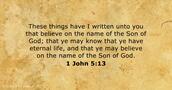 1 John 5:13