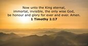 1 Timothy 1:17
