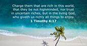1 Timothy 6:17