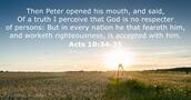Acts 10:34-35