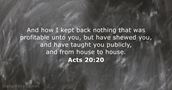 Acts 20:20