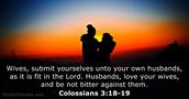 Colossians 3:18-19