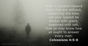 Colossians 4:5-6
