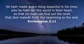 Ecclesiastes 3:11
