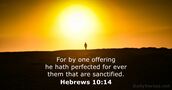 Hebrews 10:14