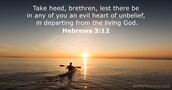 Hebrews 3:12