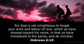 Hebrews 6:10