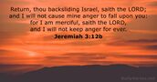 Jeremiah 3:12b