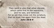 John 20:8-9
