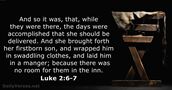 Luke 2:6-7