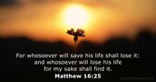 Matthew 16:25