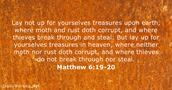 Matthew 6:19-20
