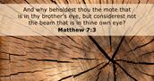 Matthew 7:3