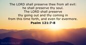 Psalm 121:7-8