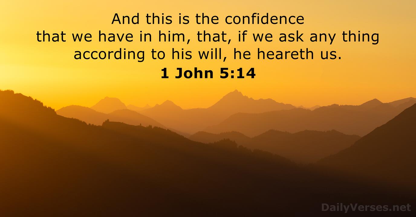 January 27 2024 Bible Verse Of The Day KJV 1 John 5 14 