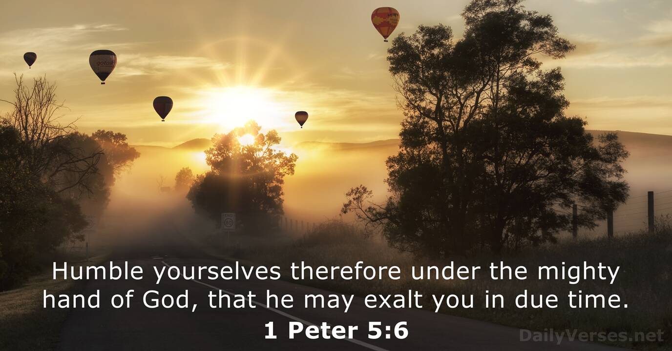 1 Peter 5:6 - KJV - Bible verse of the day - DailyVerses.net