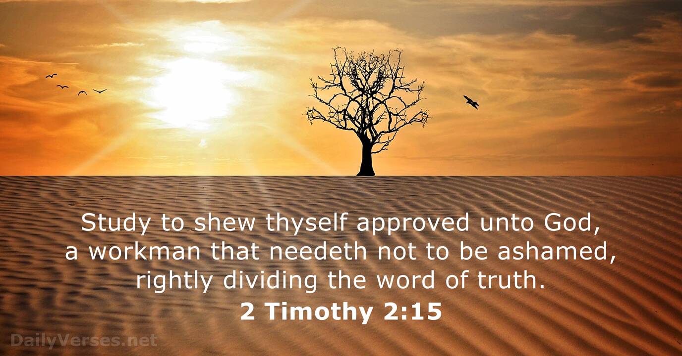 2 Timothy 2:15 - KJV - Bible verse of the day - DailyVerses.net
