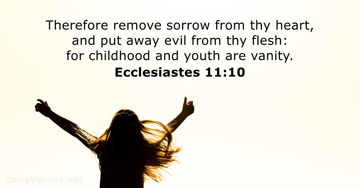 Image result for ecclesiastes 11:10 kjv