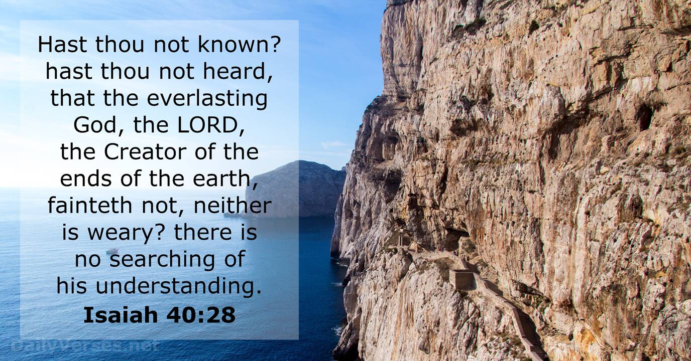 Isaiah 40 28 Bible Verse KJV DailyVerses