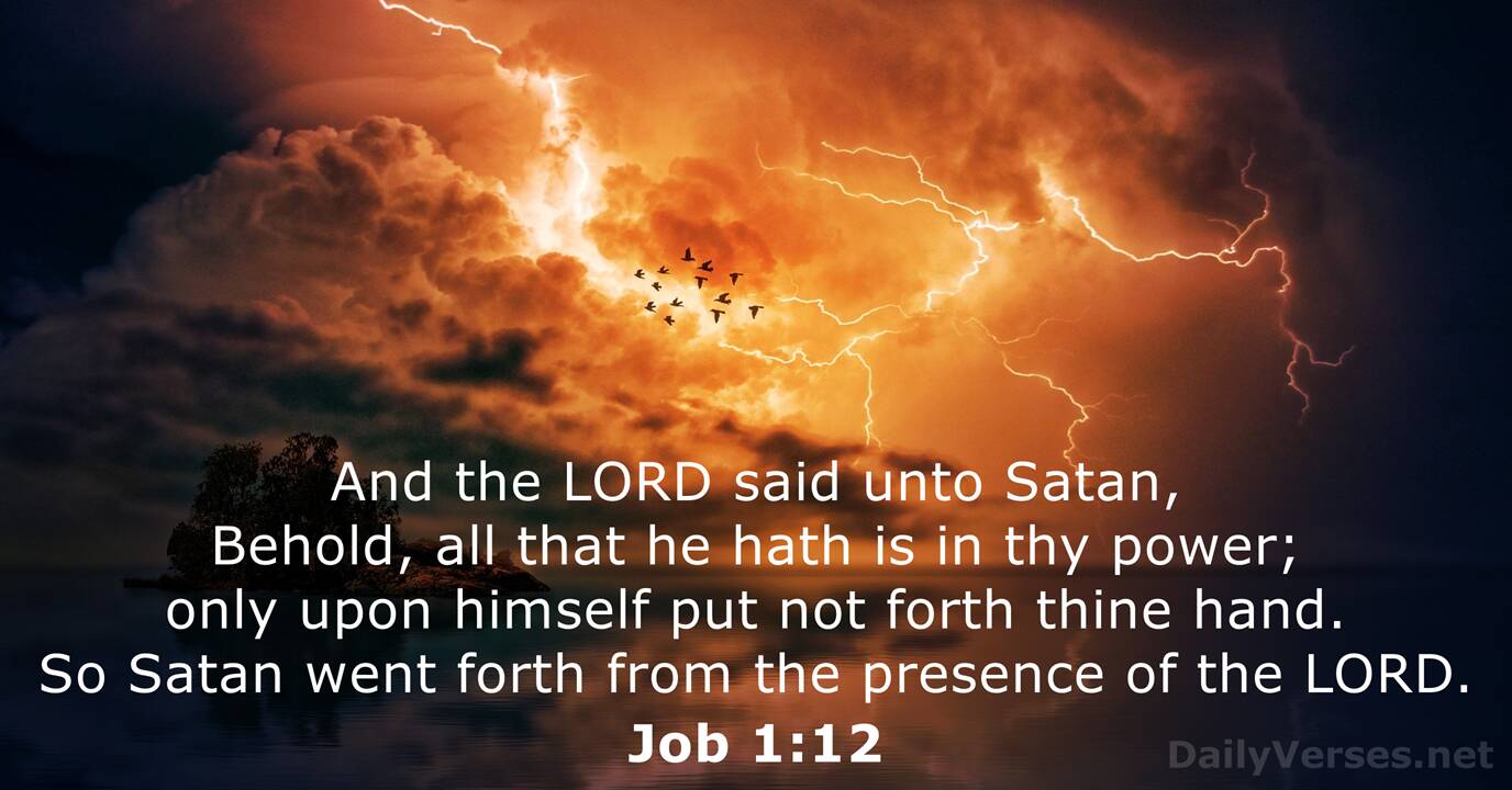 August 31, 2020 - Bible verse of the day (KJV) - Job 1:12 - DailyVerses.net