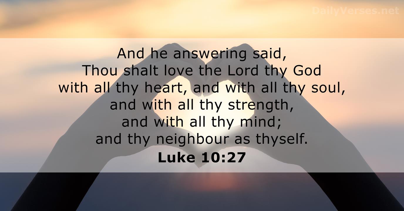 October 28 2020 Bible Verse Of The Day KJV Luke 10 27 