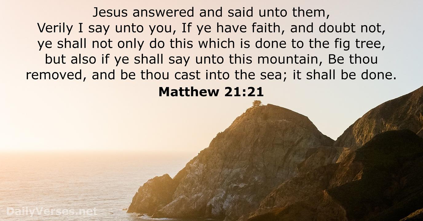 Matthew 21 21 Bible Verse KJV DailyVerses