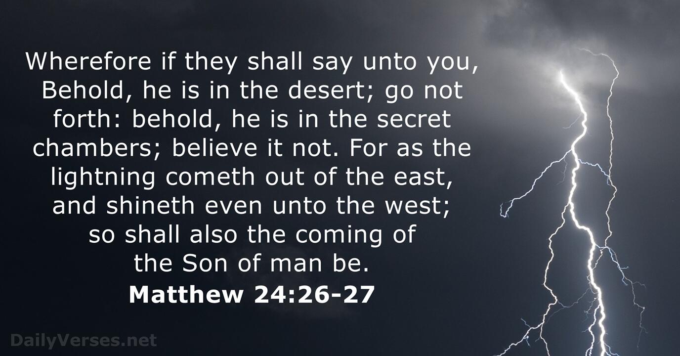 December 3 2021 Bible Verse Of The Day KJV Matthew 24 26 27 