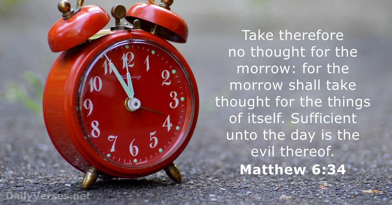 Matthew 6 34 Bible Verse KJV DailyVerses