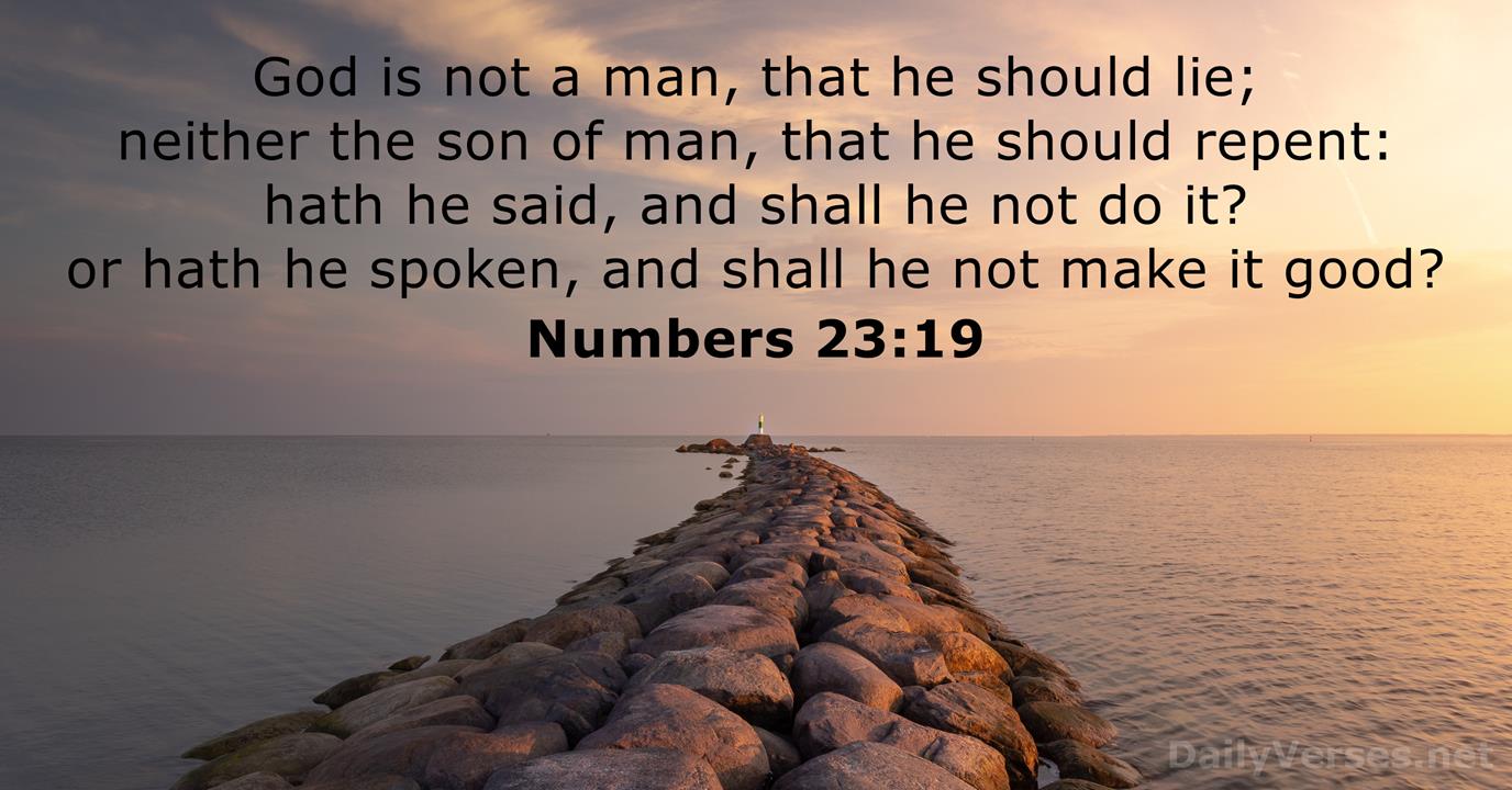 Numbers 23:19 - Bible verse (KJV) - DailyVerses.net