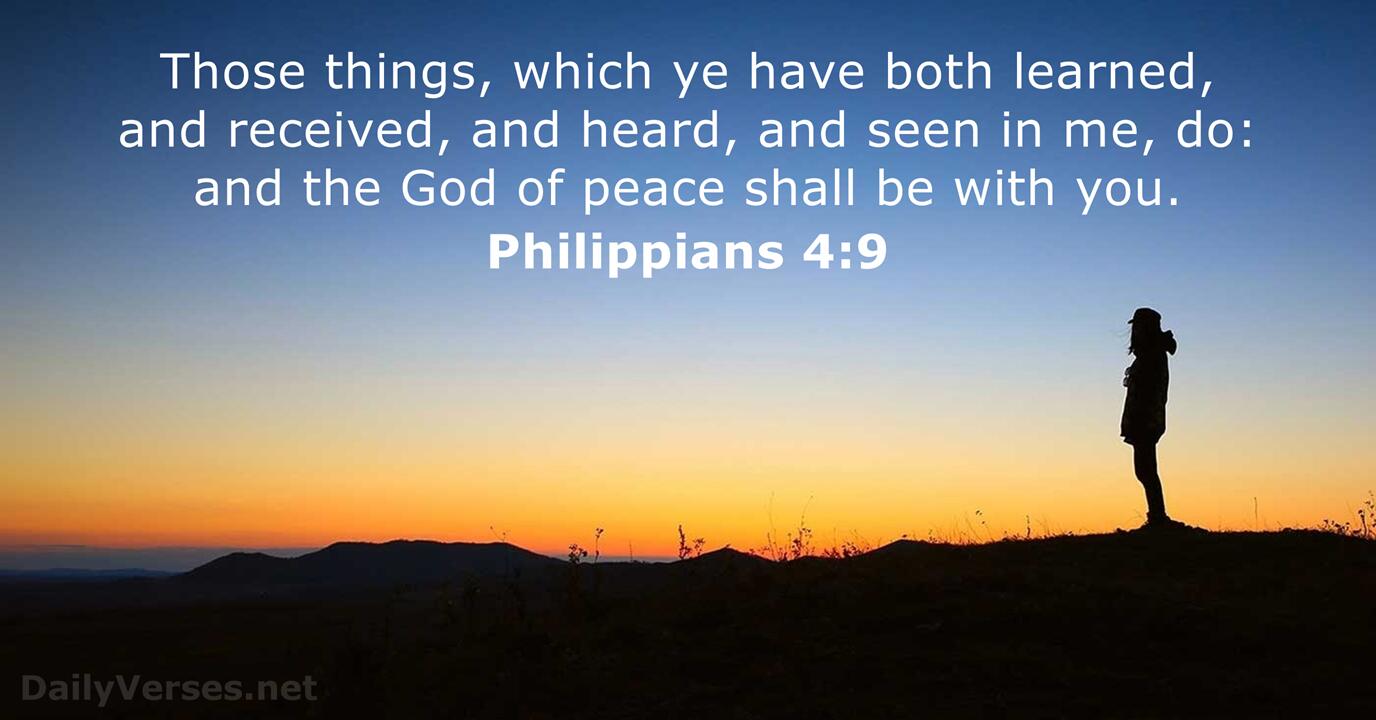 March 29 2023 Bible Verse Of The Day KJV Philippians 4 9 