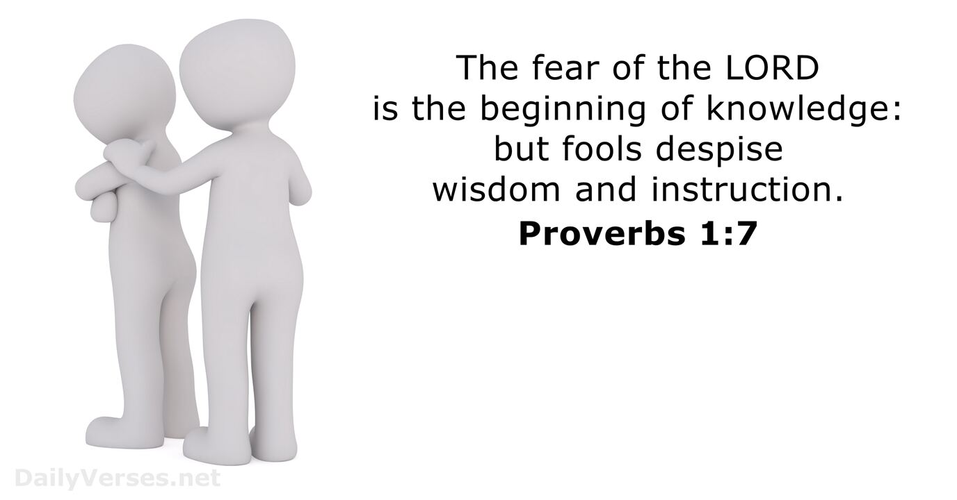 Proverbs 1 7 Bible Verse KJV DailyVerses