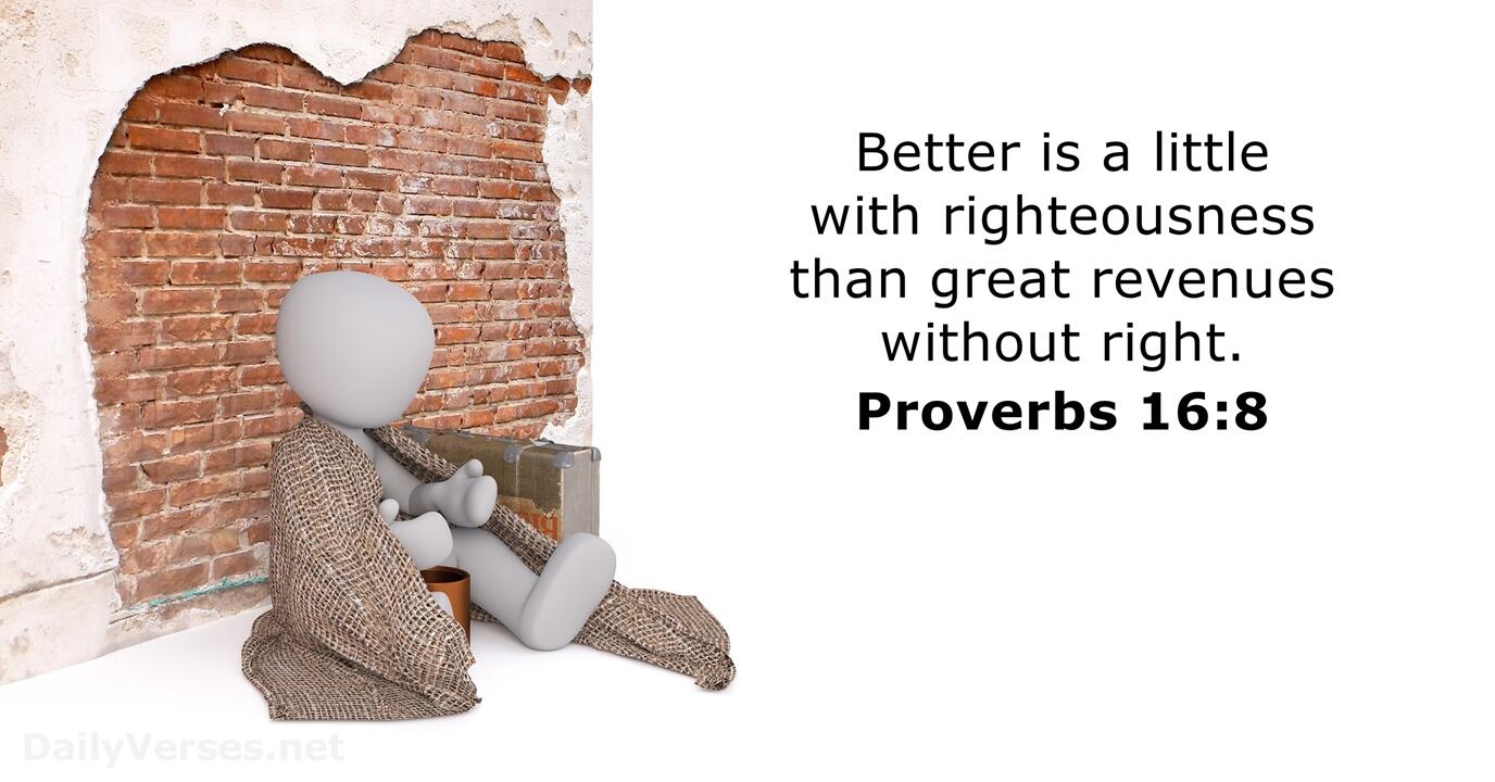 Proverbs 16 8 Bible Verse KJV DailyVerses
