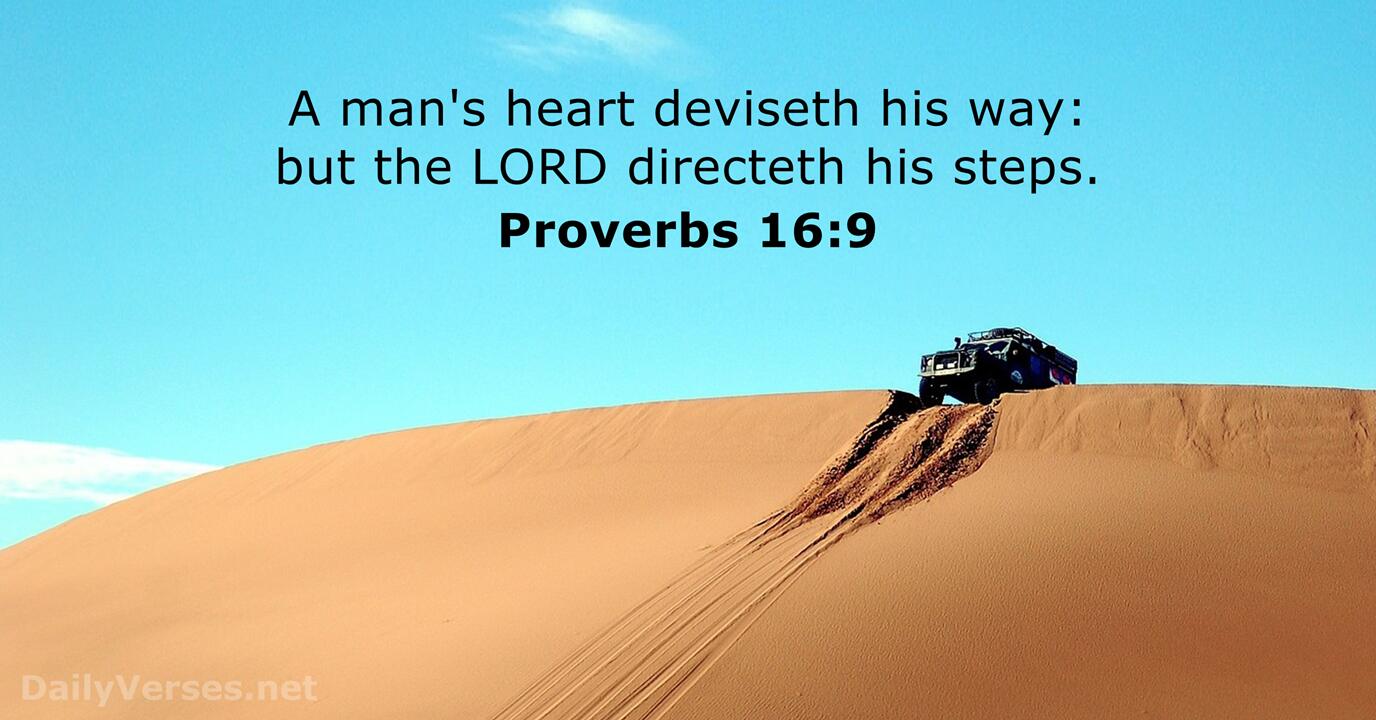 Proverbs 16 9 Bible Verse KJV DailyVerses