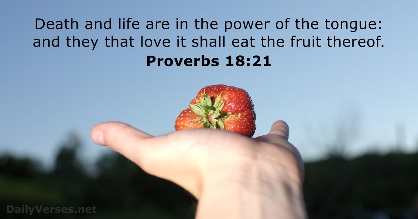 Proverbs 18 21 Bible Verse KJV DailyVerses