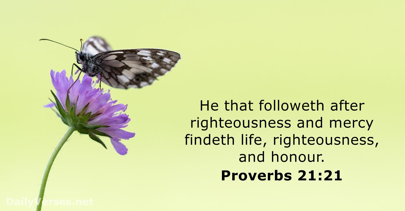 Proverbs 21 21 ESV Bible Verse Of The Day DailyVerses