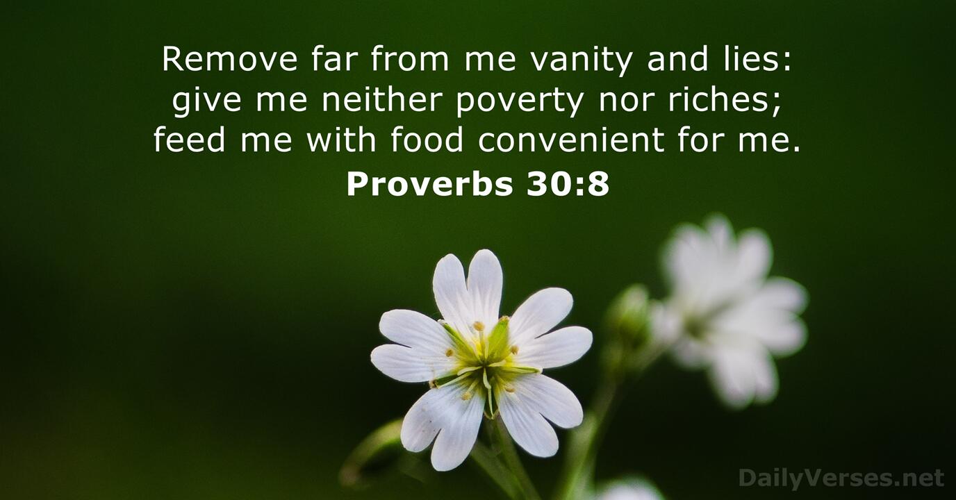 May 19 2022 Bible Verse Of The Day KJV Proverbs 30 8 