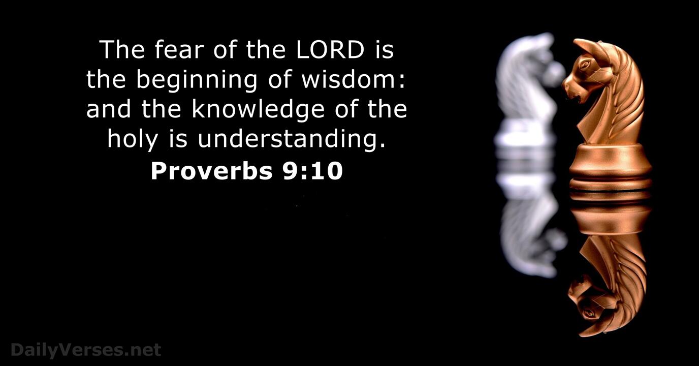 Proverbs 9 10 Bible Verse KJV DailyVerses