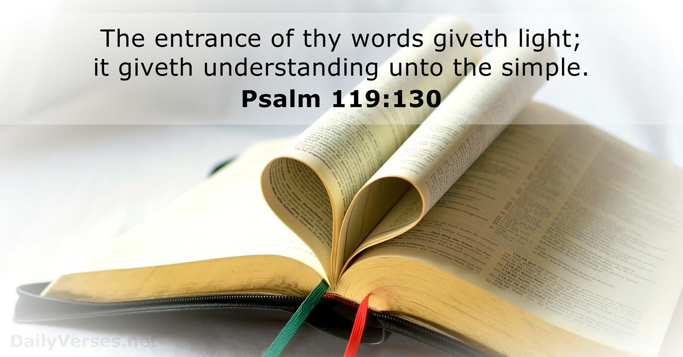 Psalm 119 130 Bible Verse KJV DailyVerses