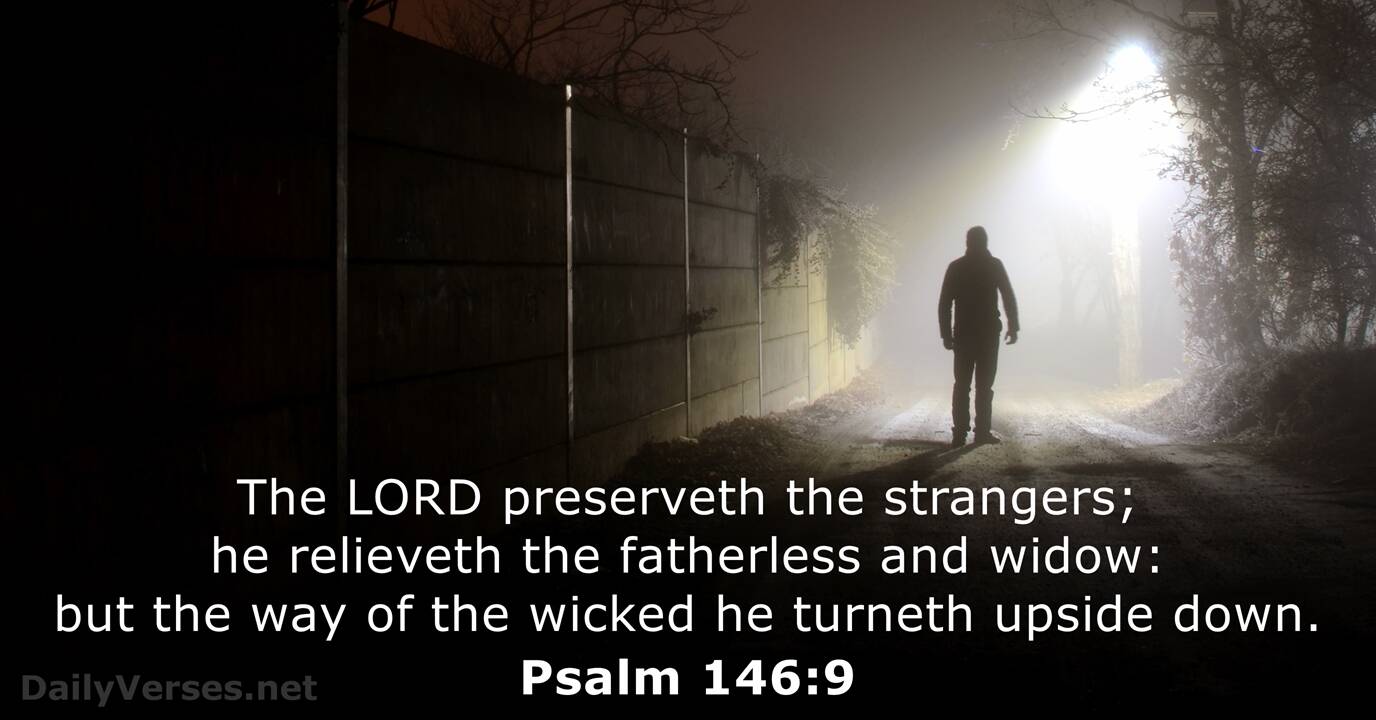 Psalm 146:9 - KJV - Bible verse of the day - DailyVerses.net