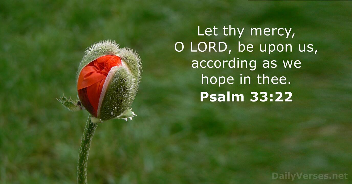 Psalm 33:22 - KJV - Bible verse of the day - DailyVerses.net